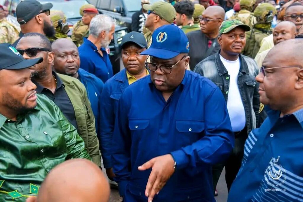 RDC/KINSHASA: LE PRÉSIDENT FELIX TSHISEKEDI A EFFECTUÉ UNE VISITE AU MARCHÉ CENTRAL (ZANDO)